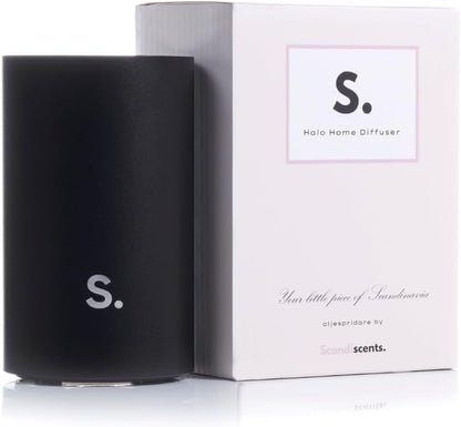 Elevate Your Space with the Waterless Halo Home Diffuser – Pure Essential Oil Aromatherapy, USB Rechargeable & Portable in Elegant White